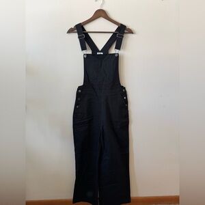Bridge & Burn Black Women's Overalls, Wide Leg, Cotton
